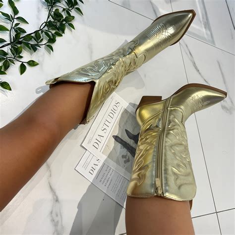 fendi gold cowboy boots|fendi cowboy boots.